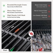 Alpha Joy 4-Burner Propane Gas BBQ Grill with Side Burner and Wheels 542 SQ.IN. Cooking Space, Blue