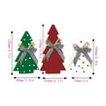 thumbnail image 3 of Adornos de Madera para Árbol de Navidad onlyliua Juego de 3 Piezas con Lazo, 3 of 5