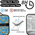 thumbnail image 4 of School Bus and Clouds Blue Pattern Insulated Lunch Bag with Shoulder Strap and Bottle Holder,Bento School Lunch Bag Box,11x9.5x3.5 Inches, 4 of 5