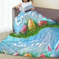 thumbnail image 6 of Pofeuu Happy Easter Print Ultra-Soft Micro Fleece Blanket,for Bed Or Sofa,All Season Throw Blankets Flannel Blanket-80"x60", 6 of 7