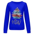 thumbnail image 1 of Sudaderas de Cuello Redondo de Navidad Para Mujer Moda Otoño Nuevo Suéter Con Estampado de Árbol de Navidad Odeerbi ODB209009, 1 of 3