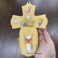 First Communion Wall Cross Favor 12PCS Cruz de Madera Recuerdo de Primera Comunion