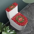 thumbnail image 3 of HELLHERO Christmas Polyester Toilet Lid Seat Cover for Bathroom Thanksgiving Toilet Seat Protector with Stretch 2 Pack, Holiday Dressing, 3 of 8