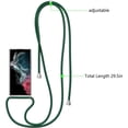 thumbnail image 3 of Clear Case for Samsung Galaxy S22 Ultra 5G with Adjustable Neck Lanyard Strap,Soft Slim TPU Shockproof Protective Cover for Samsung Galaxy S22 Ultra 5G-Dark Green, 3 of 11