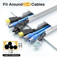 thumbnail image 2 of Cable Hider Delamu, ocultador de cables de TV para 3 o 4 cables en la pared, color blanco, 2 of 8