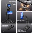 thumbnail image 3 of FANGTUOSI 2025 New gimbal stabilizer anti shake pan tilt selfie stick  intelligent AI follow-up for smartphone bluetooth remote tripod, 3 of 9