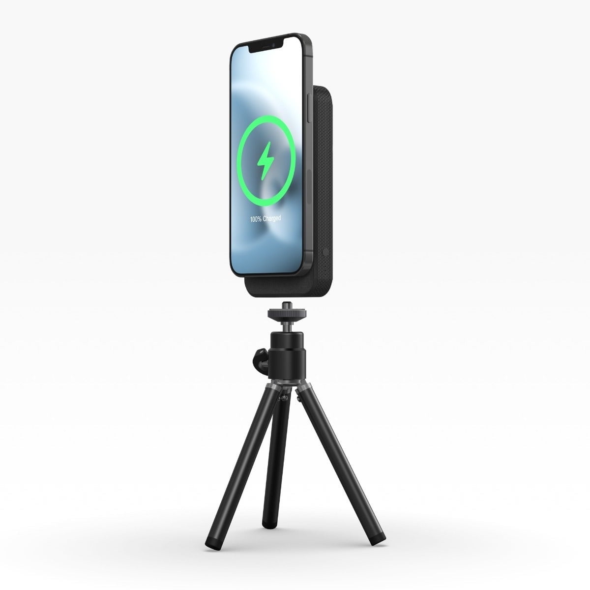 mophie Snap+ Powerstation Wireless Stand - Black - Compatible with MagSafe Enabled iPhones or Any Qi-Enabled Smartphones Including Apple Samsung or Google Phones
