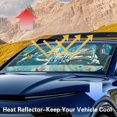 thumbnail image 6 of Xixirimido Car Windshield Sun Shade Car Sun Visor Block UV Rays Foldable Automotive Windshield Sunshades Front Window Sun Blocker Keep Your Vehicle Cool, Sharks Fishes Undersea, 6 of 8