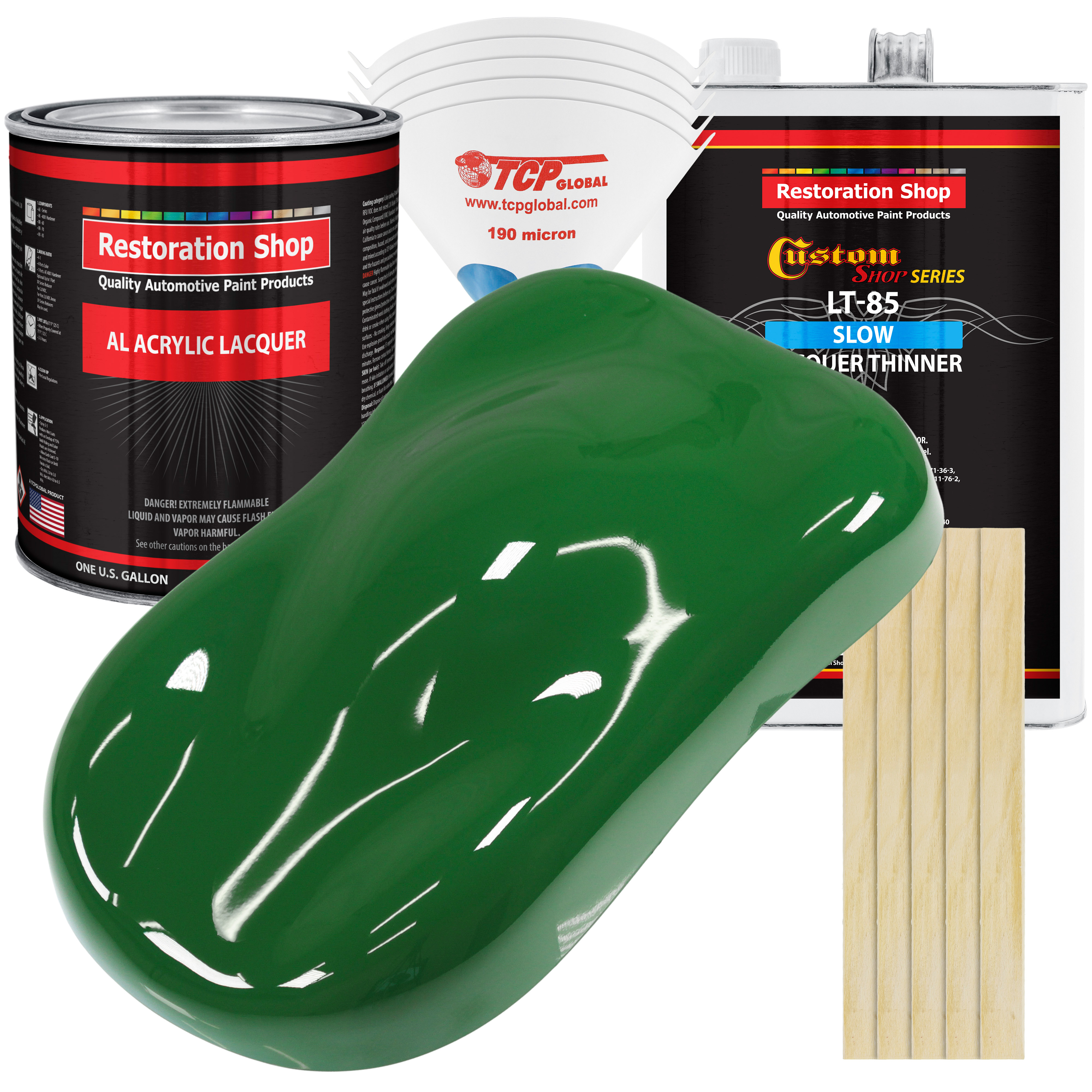 Restoration Shop Emerald Green Acrylic Lacquer Auto Paint Complete