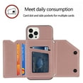 thumbnail image 5 of Dteck Slim Case for iPhone 12 Pro Max 6.7 inch,Luxury PU Leather Back Flip Card Slots Stand Shockproof Cover+Detachable Adjustable Lanyard.For iPhone 12 Pro Max,Rosegold, 5 of 6