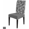 thumbnail image 4 of Chair Covers for Dining Room Set of 4,Winter Snowflake on Black Background Stretch Seat Protector Removable Washable Chairs Slipcovers for Kitchen Banquet Wedding Hotel,Abstract Geometric Art, 4 of 6