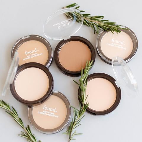 FOUND Mattifying Powder Foundation with Rosemary, 170 Bronze, 0.28 fl oz