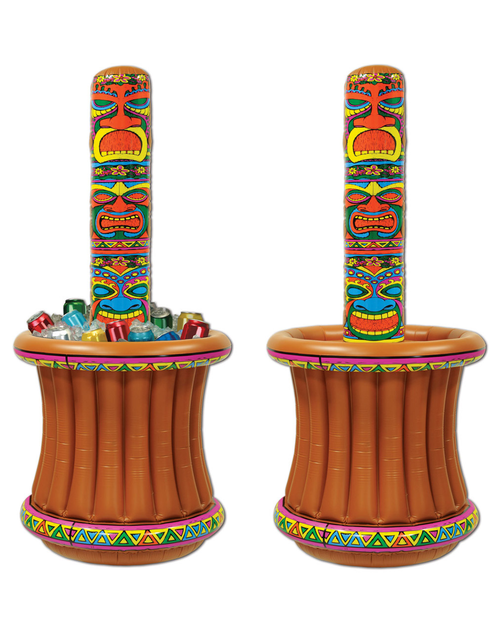 The Beistle Company 24 Can Inflatable Tiki Totem Ice Chest Cooler