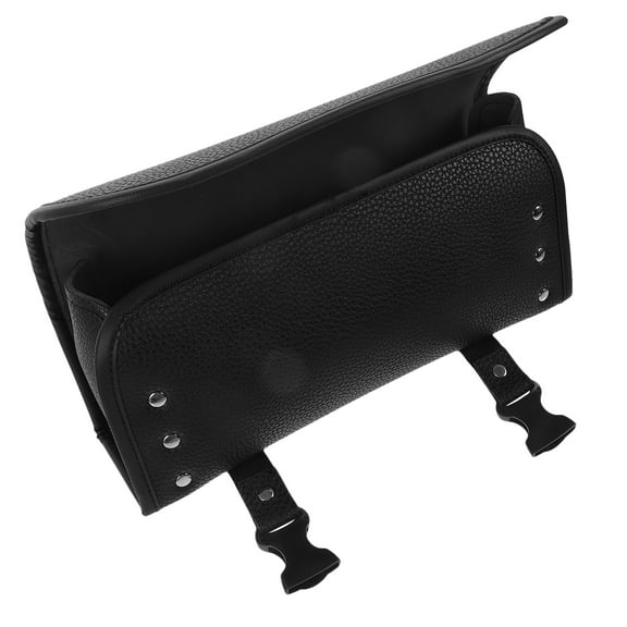 HOMEMAXS Motorcycle Saddlebag PU Leather Organizer Fork Roll Side Bag For Motorcycle