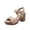 Beige, variant on Women Comfy Sandals Walking Ankle Strap Sandals Block Heel Sandals Solid Color