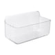thumbnail image 2 of Organizador colgante de plástico transparente para baño y cocina - Estanterías transparentes montadas en la pared en pack de 2 con agujeros de drenaje y adhesivos fuertes, sin necesidad de taladrar, 2 of 5