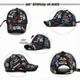 thumbnail image 3 of Unisex Graffiti Art Baseball Cap Fashion Funny Print Baseball Cap Adjustable Peaked Cap Outdoor Sports Couple Hats Adjustable Curved Brim Hats Sun, 3 of 9