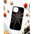 thumbnail image 4 of Compatible with iPhone 15 Case Cute for Women Girly Boys Men Spider Web Print Design Soft TPU Shockproof Protective for iPhone 15 - Pink Web, 4 of 12