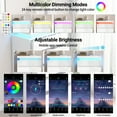 thumbnail image 4 of 6 Drawers Dresser, Modern Tall Dresser for Closet with Adjustable LED Lights, High Gloss Chests of Drawers, Wood Storage Cabinet for Bedroom, Entryway, Living Room, Dressing Room, White, 4 of 10