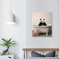 thumbnail image 4 of COMIO  Funny Bathroom Wall Decor Happy Giant Panda In A Bathtub Cute Animal Canvas Art Print For Kids Bathroom Farmhouse, 4 of 5