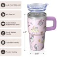 thumbnail image 3 of 20OZ Unicorn Themed Cup with Handle Stainless Steel Travel Mug Ideal Gifts for Women Unicorn Lovers Suitable for Birthday Christmas and Yoga Retreats, 3 of 6