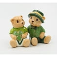 thumbnail image 3 of Ceramic Irish Teddy Bear Couple Shamrock Salt and Pepper Shakers, 3 of 5