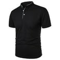 thumbnail image 2 of Ccpelsie Men's Short Sleeve Cotton Polo Shirt in Classic Fit(Black,M), 2 of 5