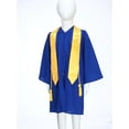 thumbnail image 4 of TSSOE Unisex Matte Kindergarten Graduation Gown and Cap Tassel Set with Gold Plain Stole Blue 15-16, 4 of 7
