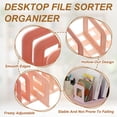 thumbnail image 3 of Organizador Vertical Uxcell para Escritorio, 8 Slots, Organizador de Archivos Ajustable de Plástico para Escritorio de Oficina, Estante de Cocina, Soporte de Almacenamiento de Papel y Correo, Rosa, 3 of 6
