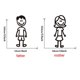 thumbnail image 4 of 20 Piece Car Sticker Family With Pet Car Lucky Stickers Stickers For Window (black), 4 of 5