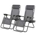 thumbnail image 5 of Sobaniilo Zero Gravity Chairs, Textilene Folding Recliner Lounge Chair W/Cup Holder, 2 Pack (Gray), Maximum Weight 250 lb, 5 of 5