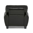 thumbnail image 4 of Benzara Cushioned Accent Chair Upholstered In Black Bonded Leather- Saltoro Sherpi, 4 of 5