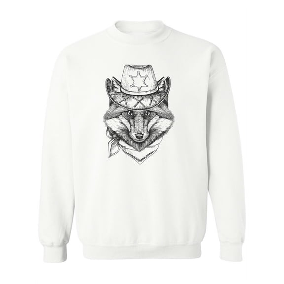 Hand Drawing Western Fox. Sweatshirt Women -Image by Shutterstock, Female x-Large
