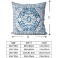 thumbnail image 3 of Light Blue Boho Throw Pillow Covers Set of 2 Monaco Rug Carpet Double Sided Pattern Cotton Soft Pillow Case Cushion Cover Pillowcase for Garden Couch Sofa Bed Decorative 20x20 inch, 3 of 6
