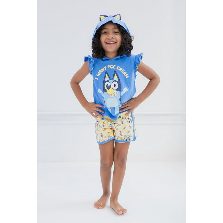 Bluey Bingo Girls Cosplay Tank Top and Active Retro Dolphin French Terry  Shorts Toddler to Little Kid : : Clothing, Shoes & Accessories