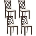 thumbnail image 1 of Costway Set of 4 Dining Chairs Wood Kitchen Side Chair with Inclined Backrest Cherry Brown, 1 of 8