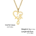 thumbnail image 7 of EUEAVAN Gold Love Letter Pendant Necklace Stainless Steel Jewelry, 7 of 7