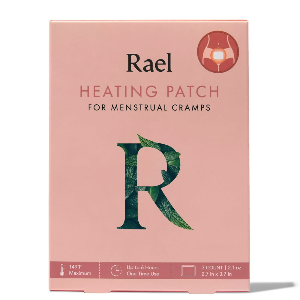 Rael Heating Patch for Menstrual Cramps Natural Herbal PMS Relief