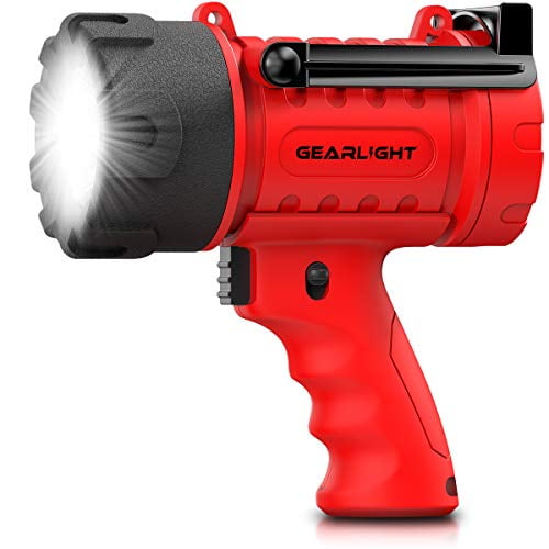GearLight Waterproof LED Spotlight Flashlight Watchman High Lumens AA