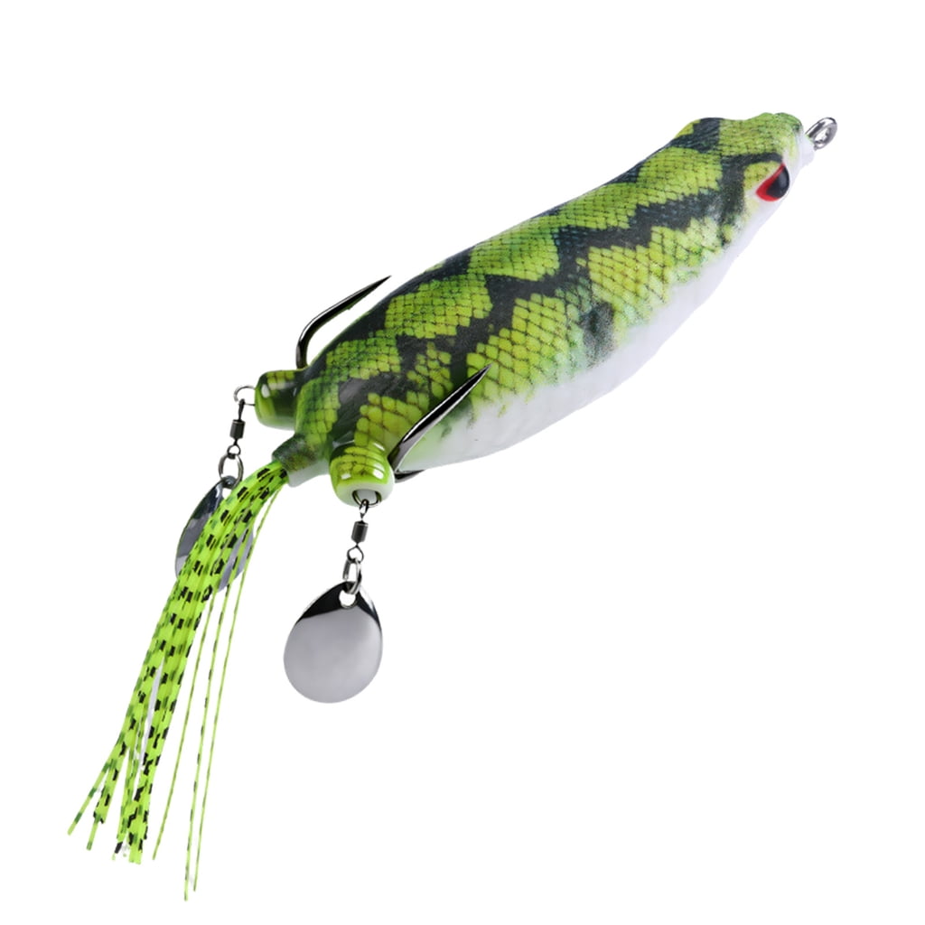 Floating Frogs Fishing Lures with Soft PVC Body for Topwater Freshwater Fishing