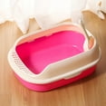 thumbnail image 5 of Cat Kitten Toilet Pet Litter Tray Bedpan Cat Litter Container Pink, 5 of 8