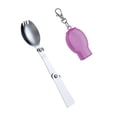 thumbnail image 1 of Bewildely Cubiertos para acampar de acero inoxidable, cubiertos portátiles, lavables, suaves, plegables, para exteriores, vajilla con estuche de Cocina y Comedor 1.5mm Spork Rosa Bewildely HA075279-03, 1 of 6
