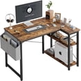 thumbnail image 1 of Shaped Computer Desk with Reversible Shelves  Inch Small Corner Desk with Storage Bag  Gaming Desk Computer Table Study Writing Table for Home Office Bedroom Small Space, 1 of 3