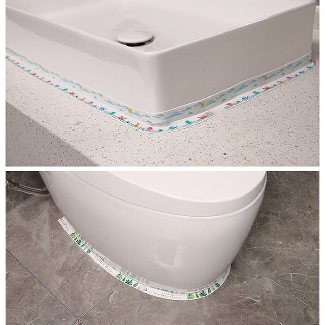 Sealing Tap Sink Sealer Tile Sticker Dustproof Multipurpose Household Accessories Practical Sealing Basin Bathroom Household Accessories Caulking Strip Type 19
