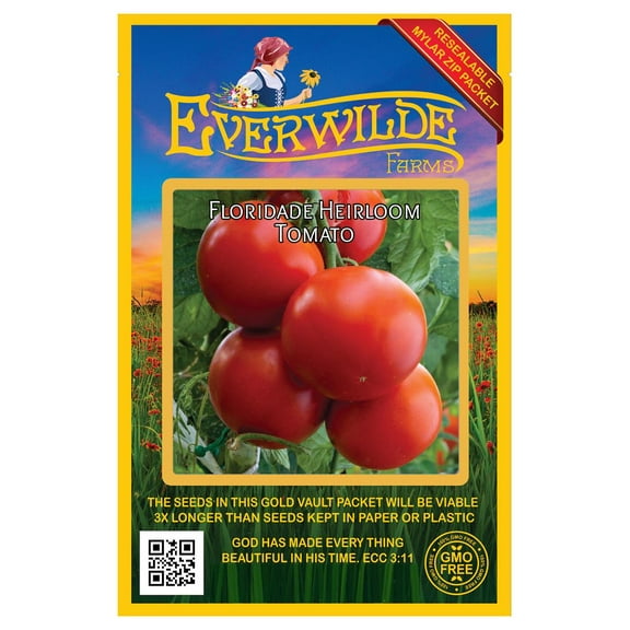 Everwilde Farms - 100 Floridade Heirloom Tomato Seeds - Gold Vault Jumbo Bulk Seed Packet