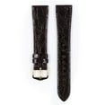 thumbnail image 2 of Hirsch Genuine Croco Leather Watch Strap - Polished Brown - L - 18mm / 16mm - Shiny Gold Buckle - Caiman Crocodile Leather Band, 2 of 9