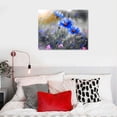 thumbnail image 5 of COMIO Canvas wall art for kitchen Simple Life Black and white landscape cyan blue flowers wall Decor for bedroom Artwork Framed Canvas Prints Ready to Hang or living room Home Decoration, 5 of 6