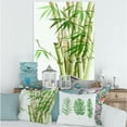 thumbnail image 2 of Designart ' Detail of Dark Green Bamboo and Leaves II ' Traditional Canvas Wall Art Print, 2 of 4
