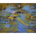 thumbnail image 2 of Larivey, Chuck 17x15 White Modern Wood Framed Museum Art Print Titled - Koi and Lilies II, 2 of 4