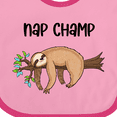 thumbnail image 4 of Inktastic Nap Champ Cute Sleeping Sloth Boys or Girls Baby Bib, 4 of 4